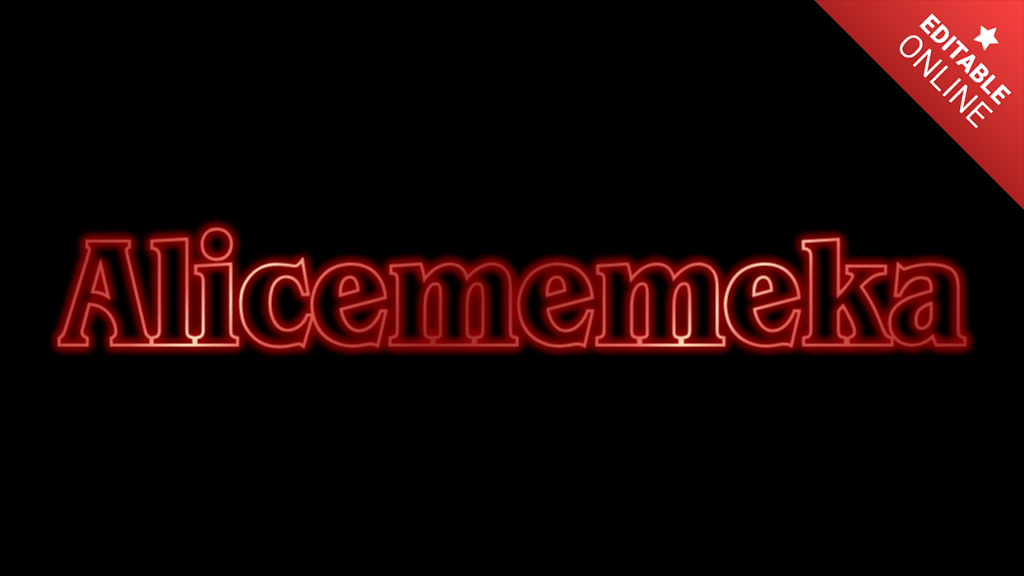 Alicememeka | Stranger Things Logo | Text Effect Generator