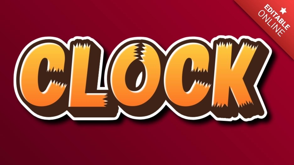 Clock Text Effect Generator