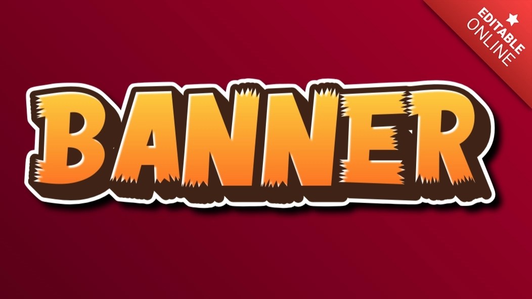 Banner Savannah Africa Cartoon 3D Text Effect Generator