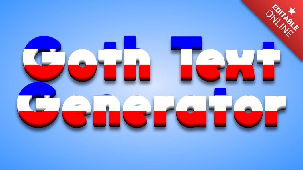 Goth Text Generator French Flag 3D Text Effect Generator