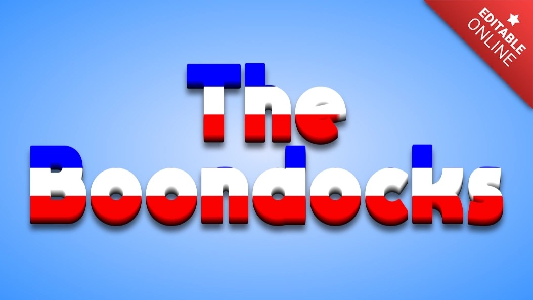 The Boondocks French Flag 3D Text Effect Generator