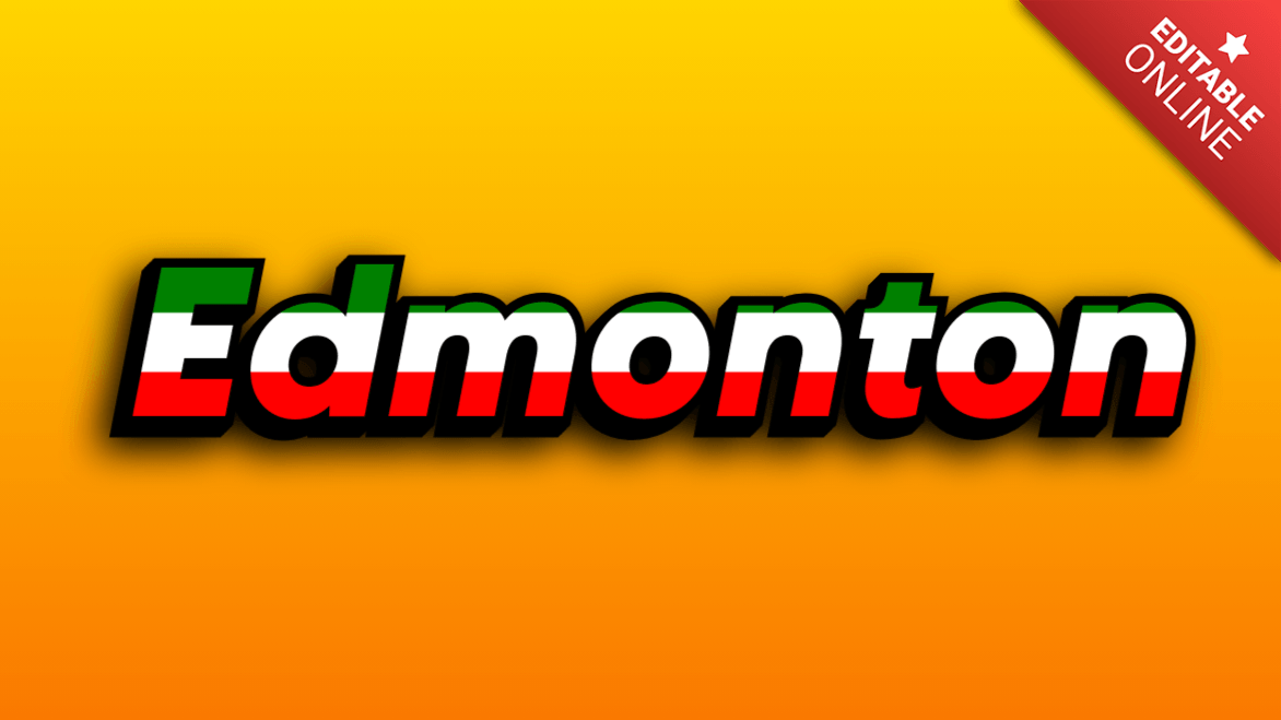 Edmonton País México Gerador de efeitos de texto