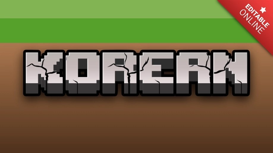 Korean Minecraft 3D Text Effect Generator