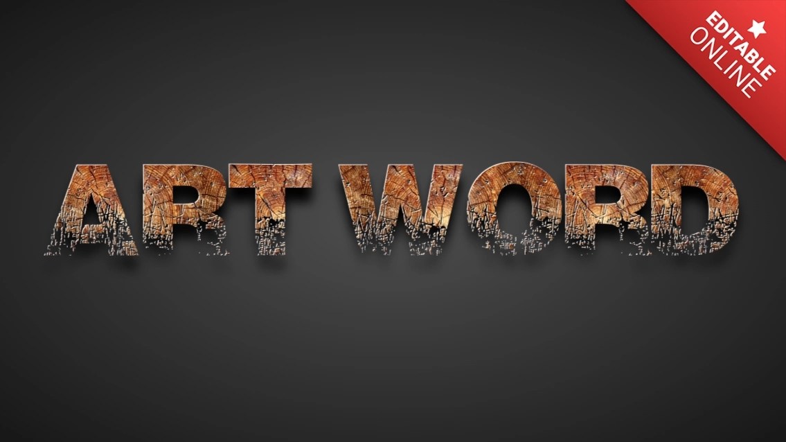 Art Word Damaged Wood Text Effect Generator