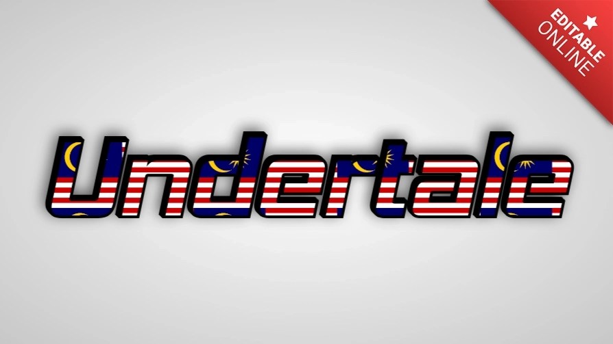 Undertale Malaysia Flag Text Effect Generator