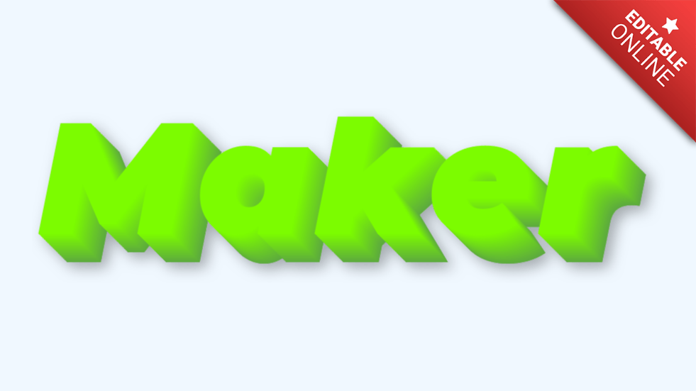 Maker Flashy Green 3D Text Effect Generator