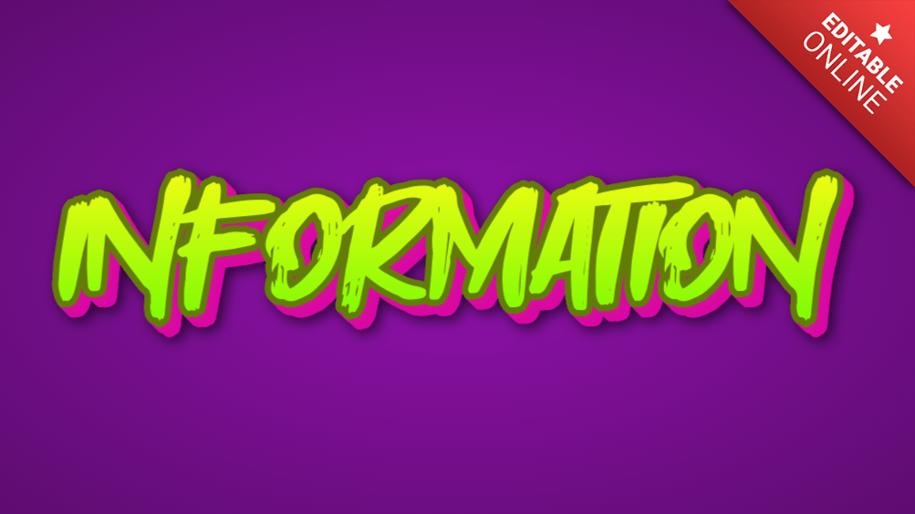 Information Text Effect Generator TextStudio