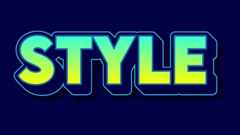 Cours Green Yellow Gradient 3D Style Text Effect Generator