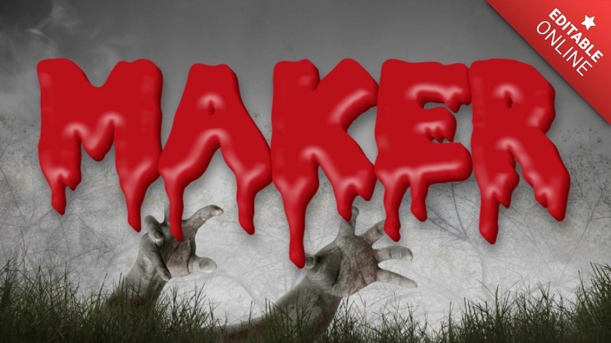 Maker Editable Bloody Text Effect Generator