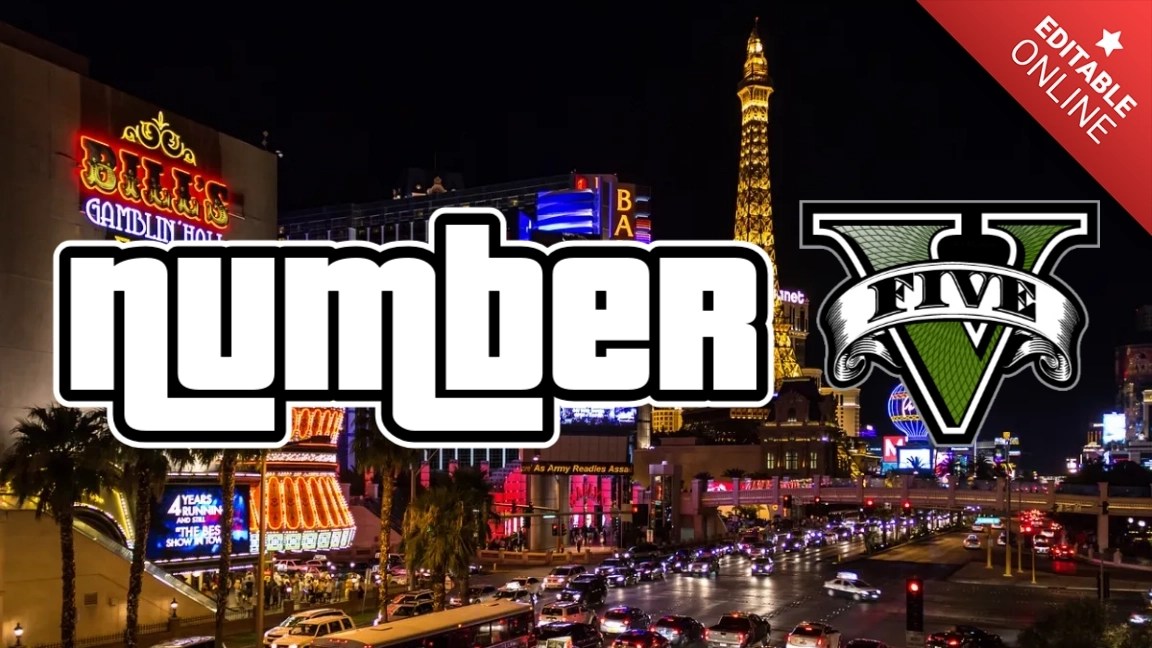 Number Editable GTA Parody Text Effect Generator