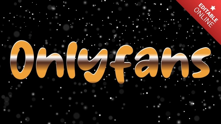 Onlyfans | Golden On Snow Background | Text Effect Generator