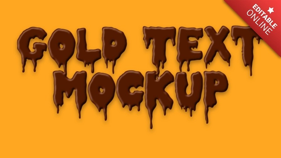 Gold Text Mockup Chocolate Dripping Font Text Effect Generator