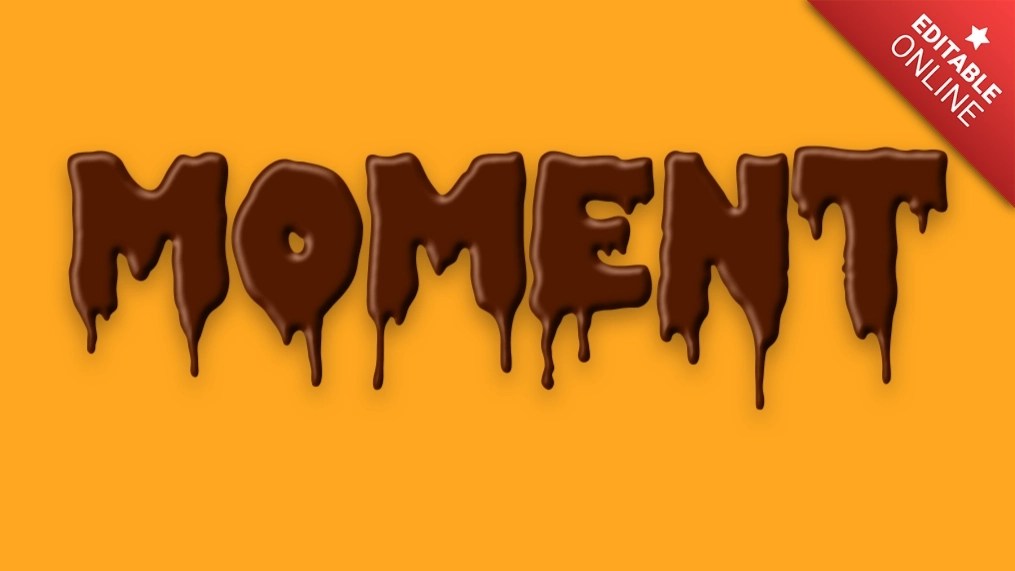 Moment Chocolate Dripping Font Text Effect Generator