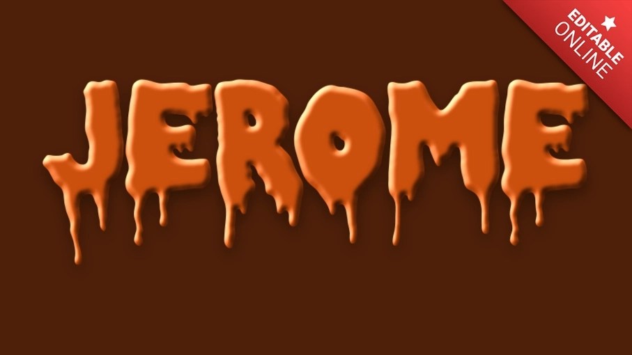 Jérôme Chocolate Dripping Font Text Effect Generator