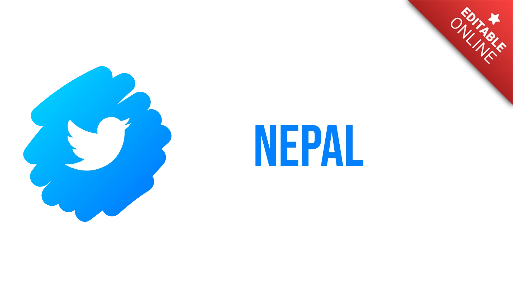 Nepal Animated Twitter Subscribe Interface Button Text Effect Generator