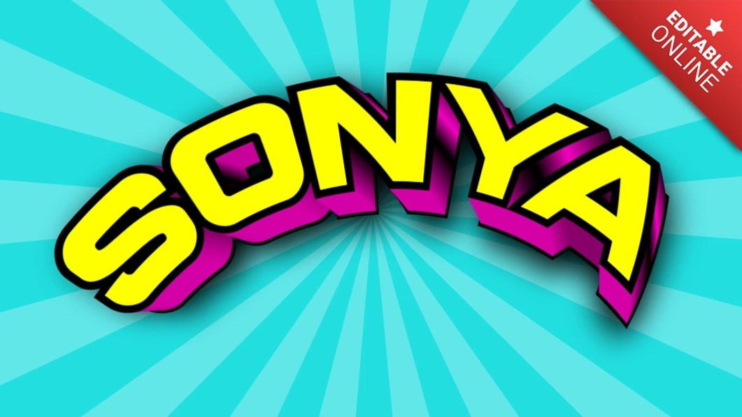 Sonya | Superhero Comics | Text Effect Generator