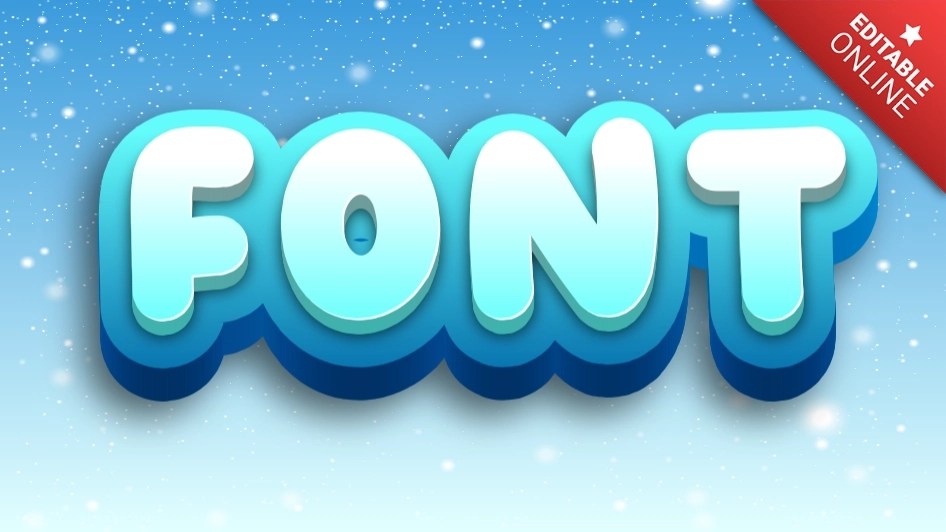 Font Frosty 3D Text Effect Generator