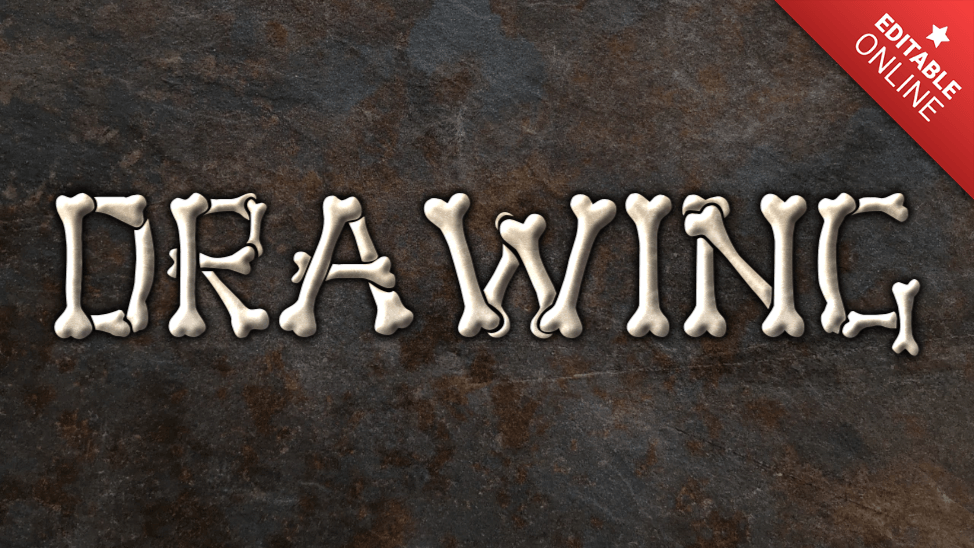 Drawing Skeleton Text Effect Generator