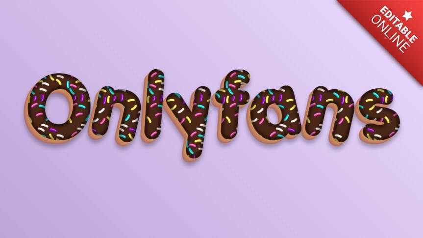 Onlyfans | Donut Chocolate | Generador de Efectos de Texto