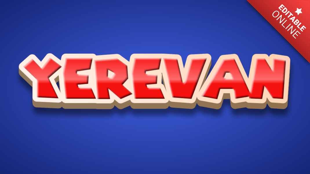 Yerevan 3D Jeu Vidéo Super Pablo Générateur d'effet de texte