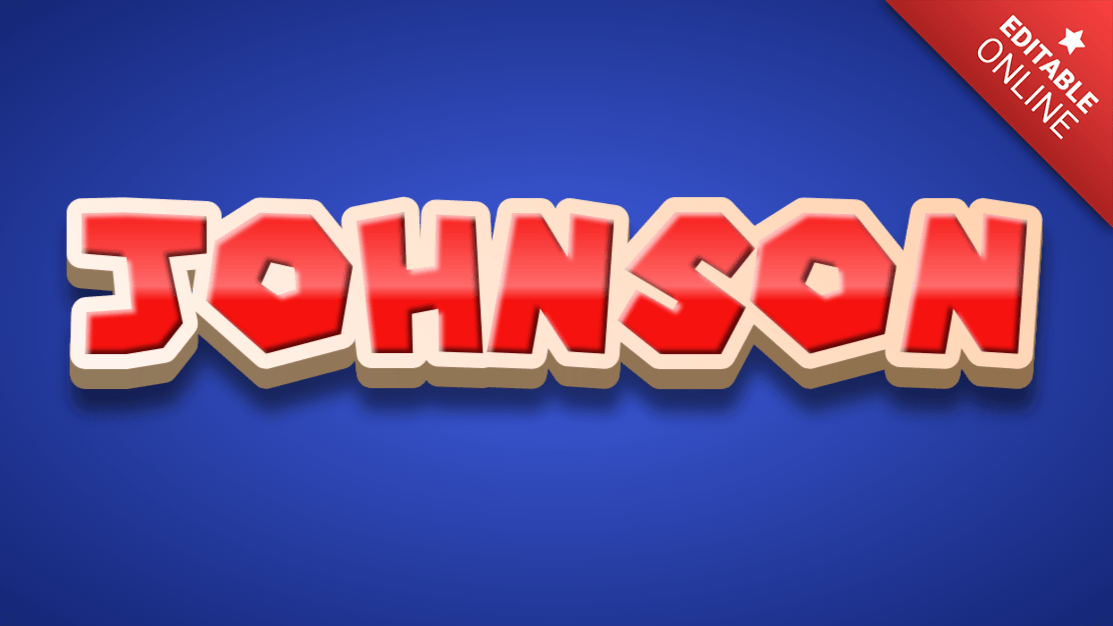 Johnson | Text Effect Generator