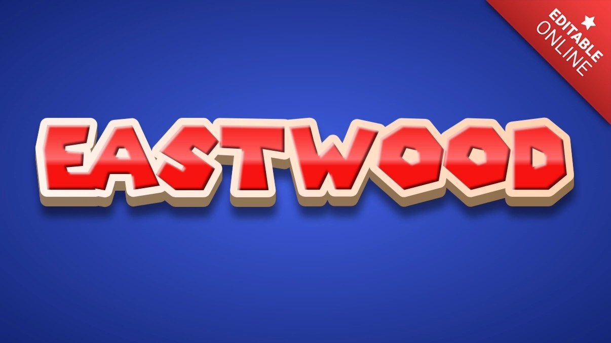 Eastwood 3D Videojuego Super Pablo Generador de Efectos de Texto