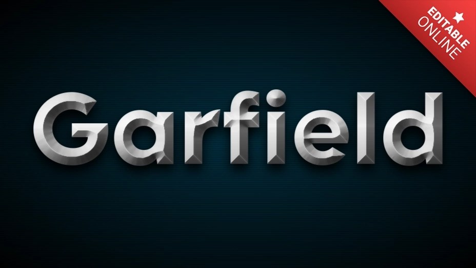 Garfield Beveled Letters Metal Text Effect Generator