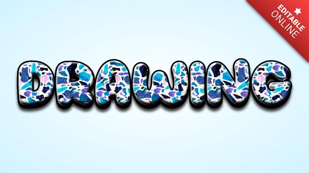 Drawing With Hand Painted Colorful Pattern Text Effect Generator