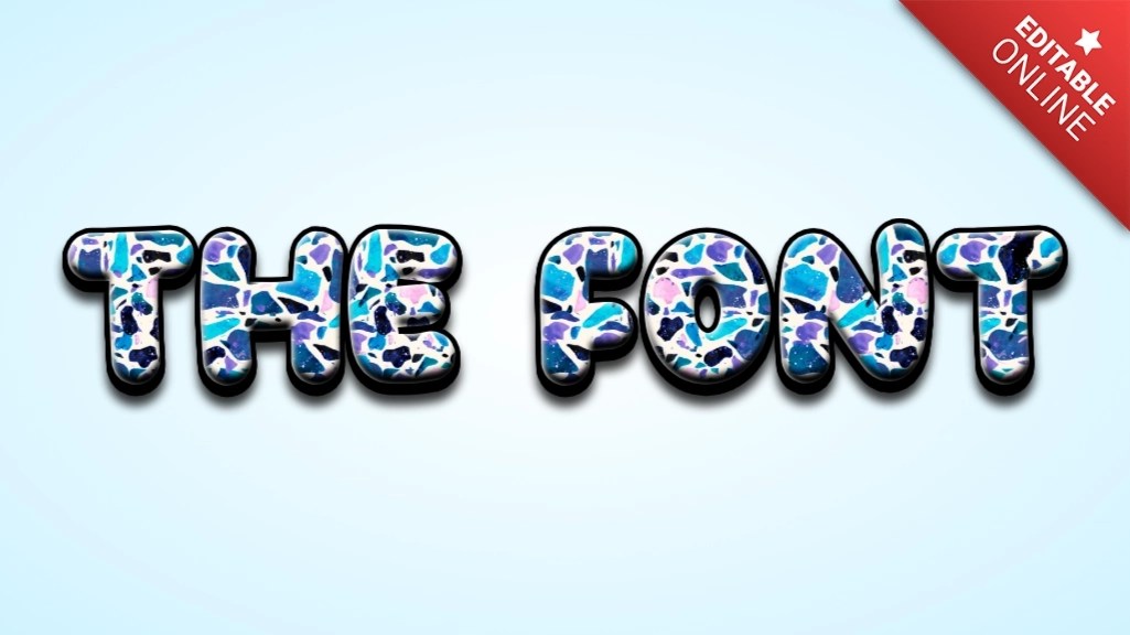 The Font With Hand Painted Colorful Pattern Text Effect Generator