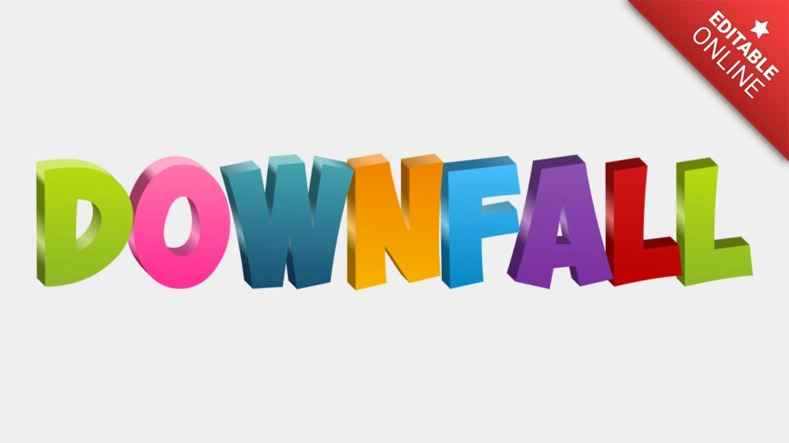 Downfall Text Effect Generator