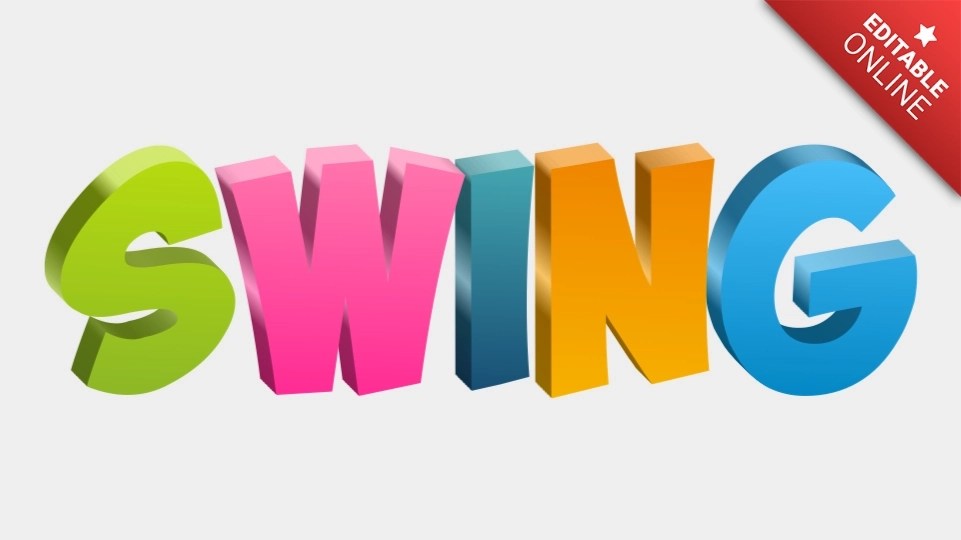 Swing Text Effect Generator