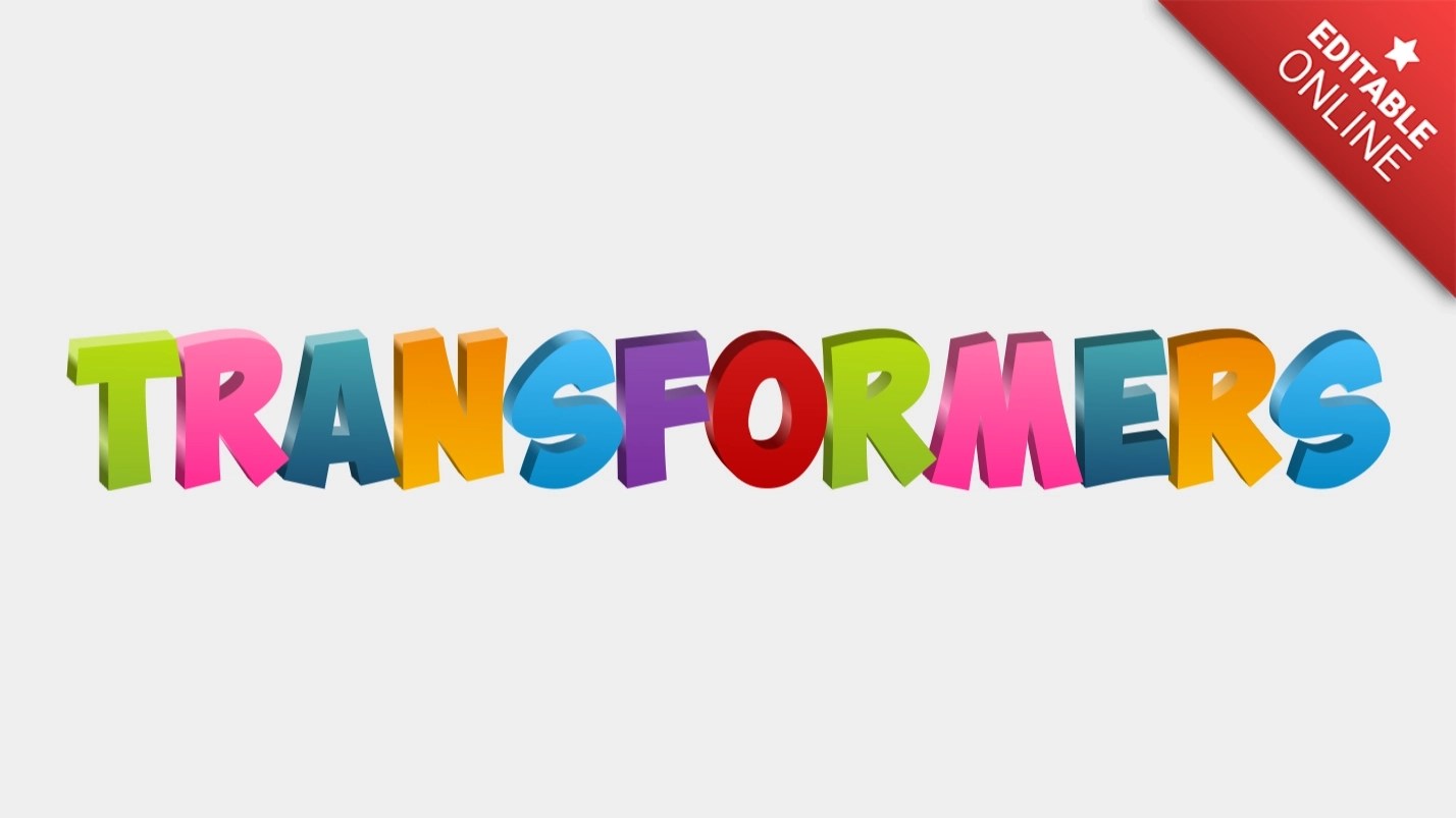 Transformers Text Effect Generator