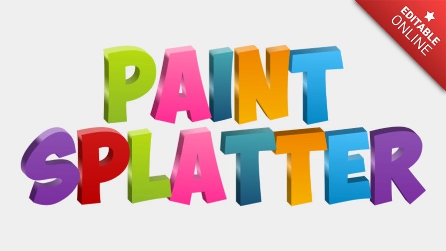 PAINT SPLATTER Text Effect Generator
