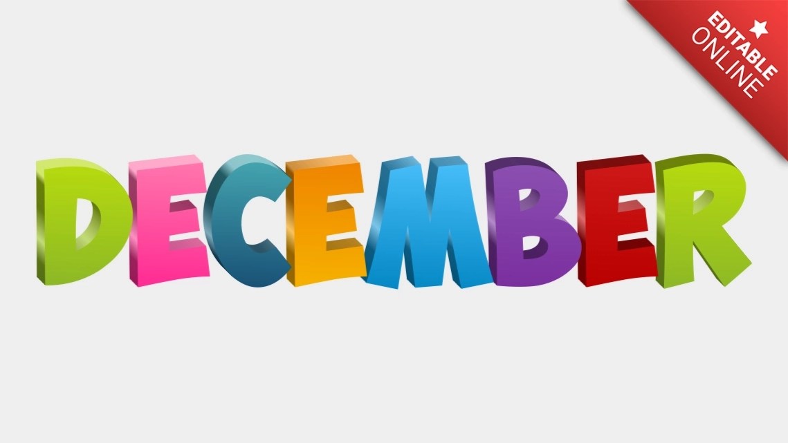 December Text Style Effects Generator