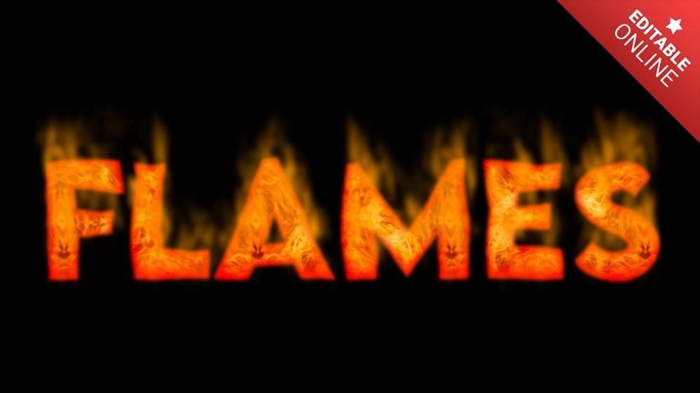 FLAMES Fire Text Effect Generator