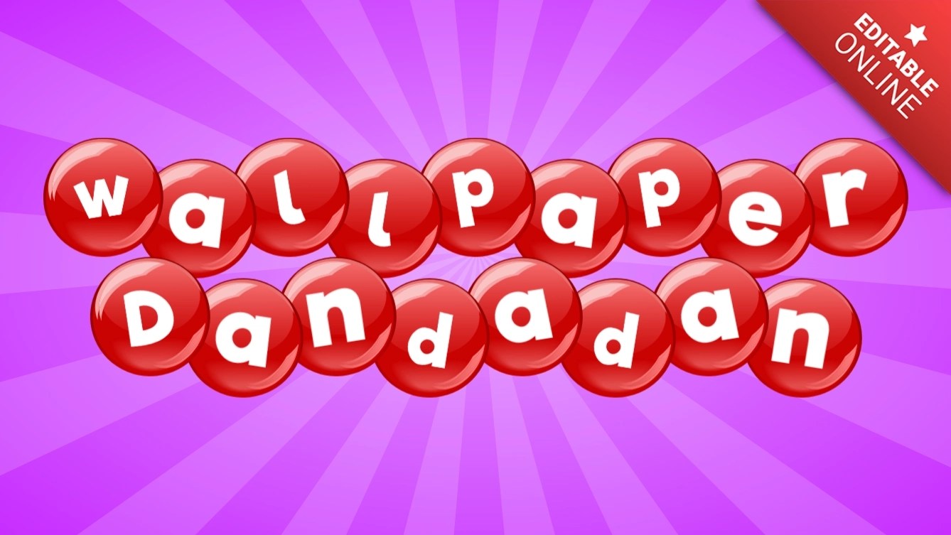 Wallpaper Dandadan Style On Red Balls Editable Online Text Effect