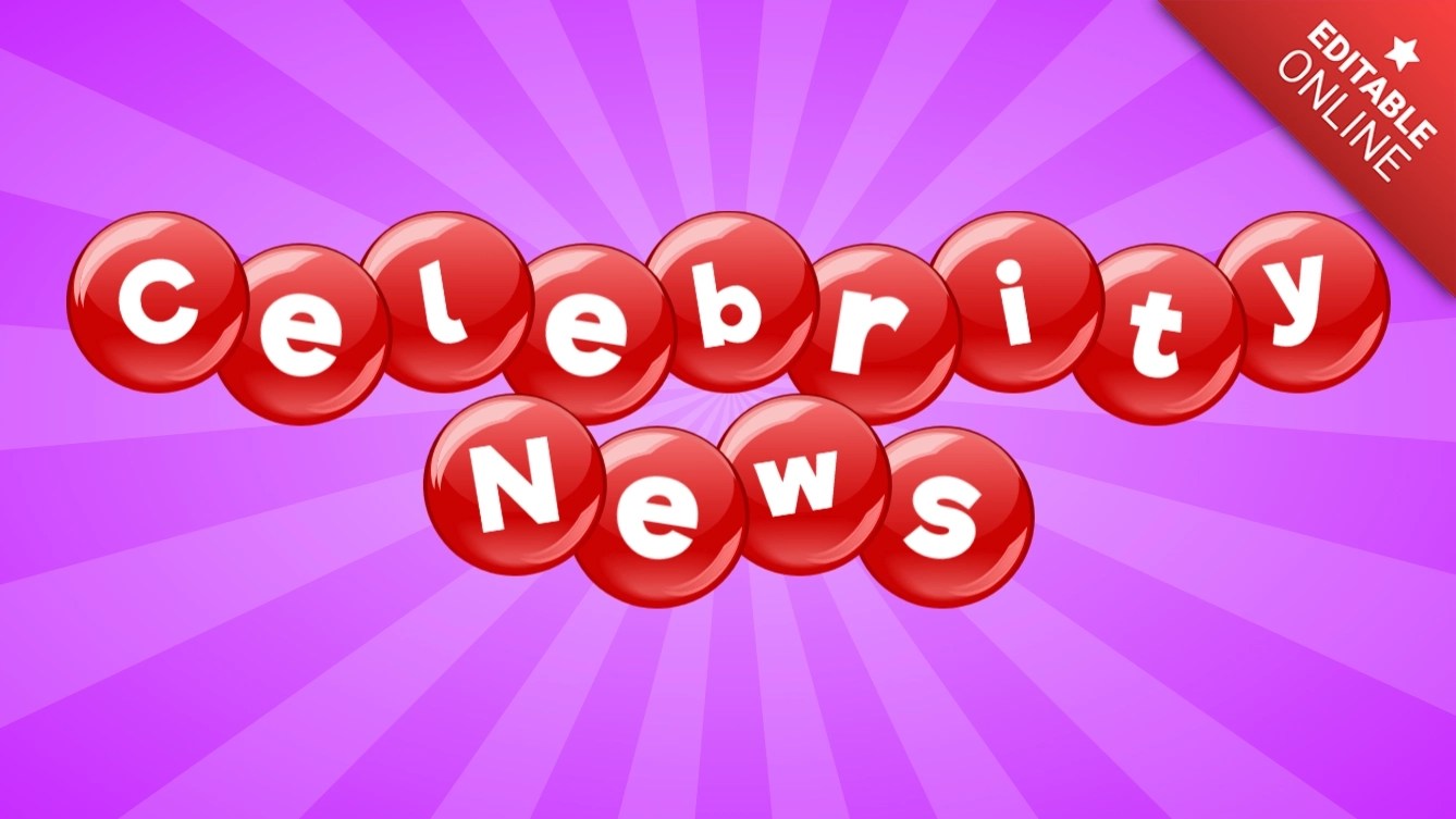 Celebrity News Style On Red Balls Editable Online Text Effect Generator