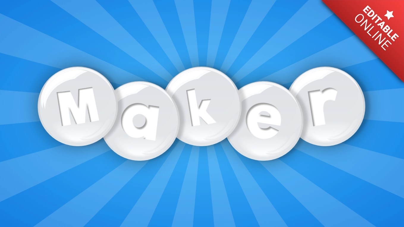 Maker White Balls Text Effect Generator