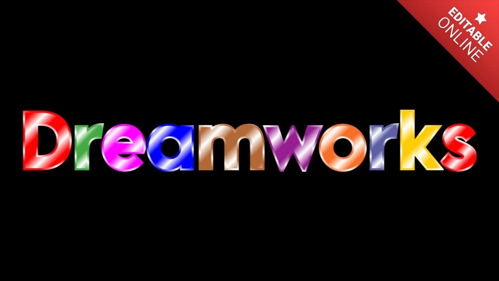 Dreamworks Colored Letters Editable Online Text Effect Generator
