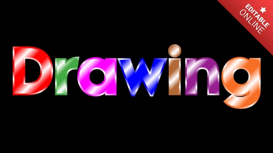Drawing Colored Letters Editable Online Text Effect Generator