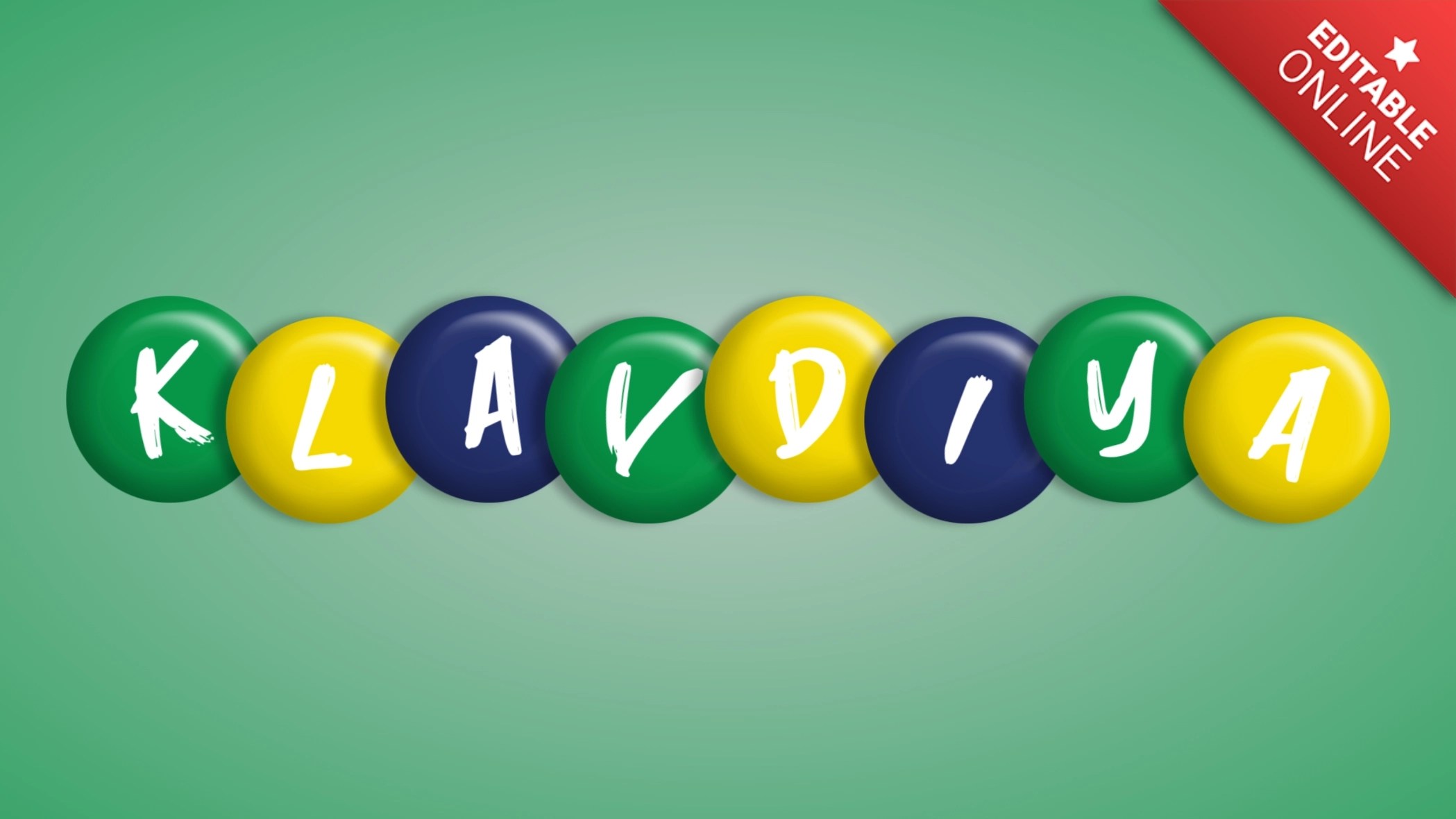 Klavdiya Brazil Flag Editable Text Effect Generator