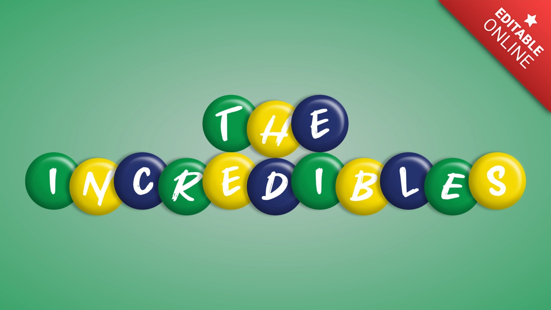 The Incredibles Brazil Flag Editable Text Effect Generator