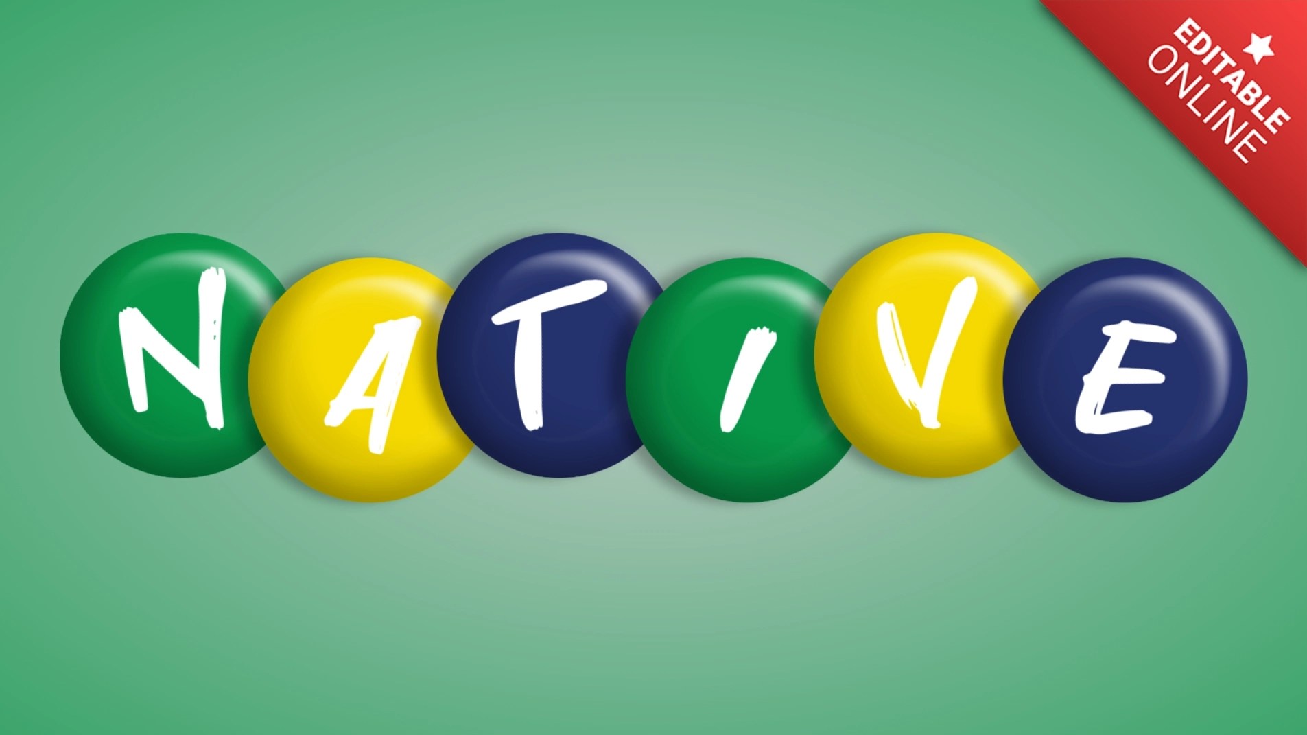 Native Brazil Flag Editable Text Effect Generator