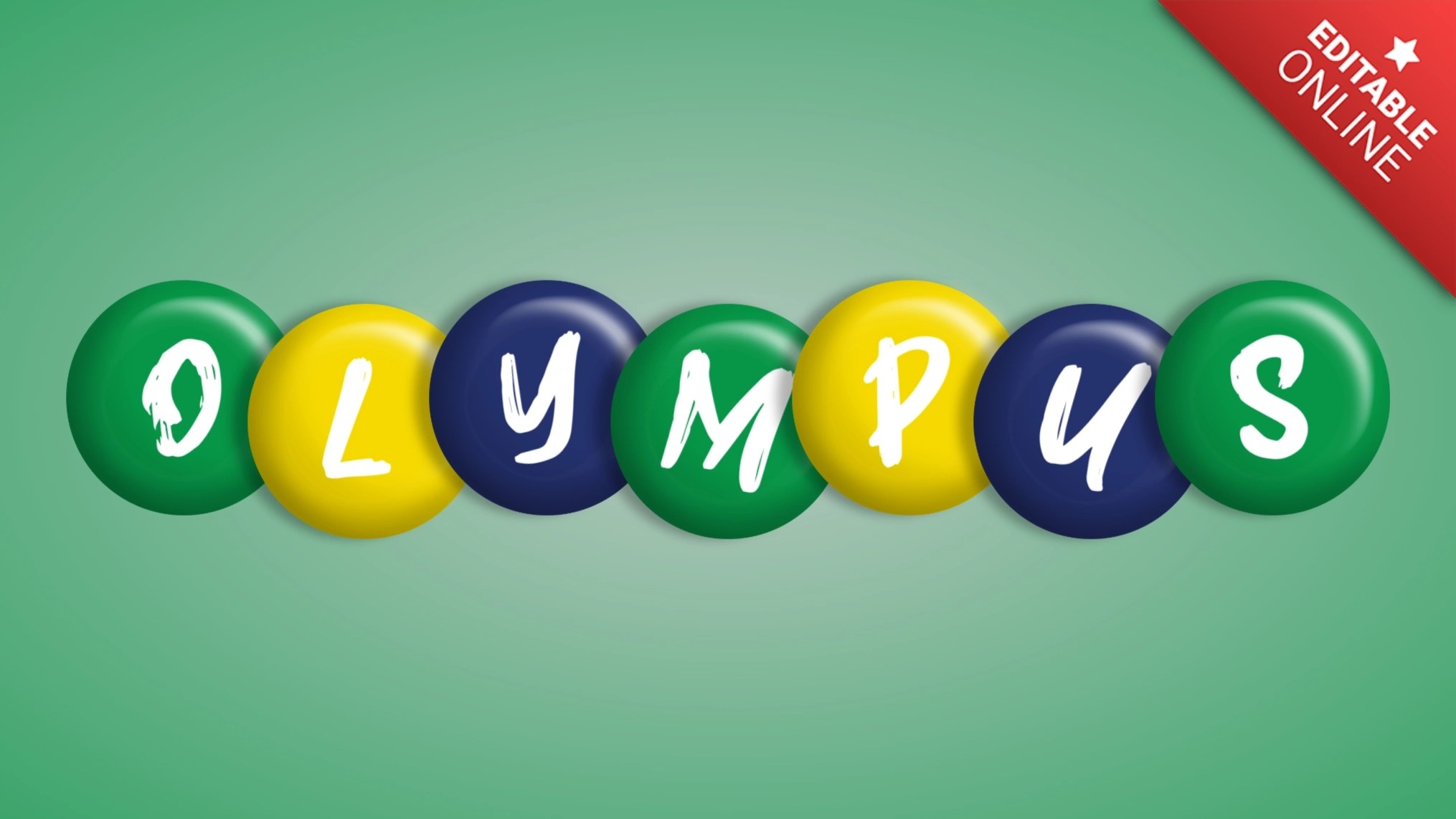 Olympus Brazil Flag Editable Text Effect Generator