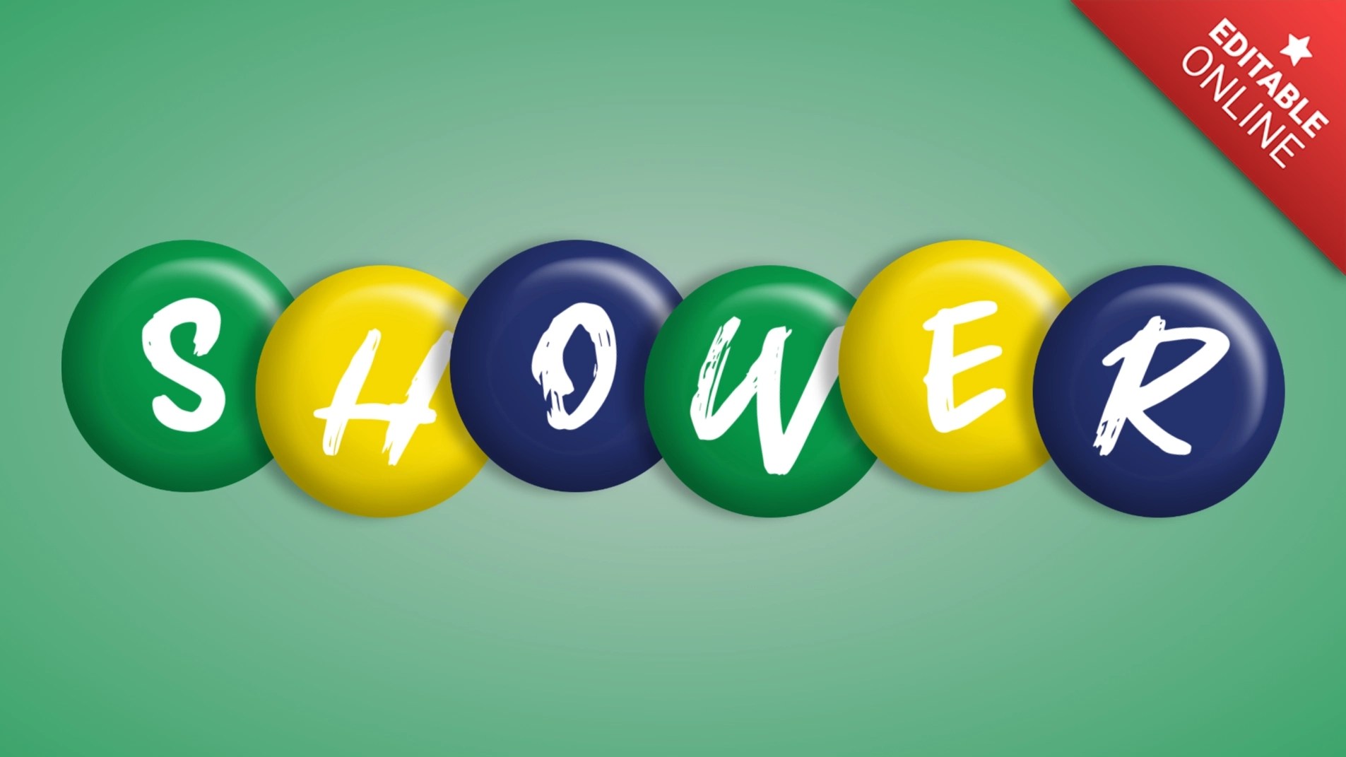 Shower Brazil Flag Editable Text Effect Generator