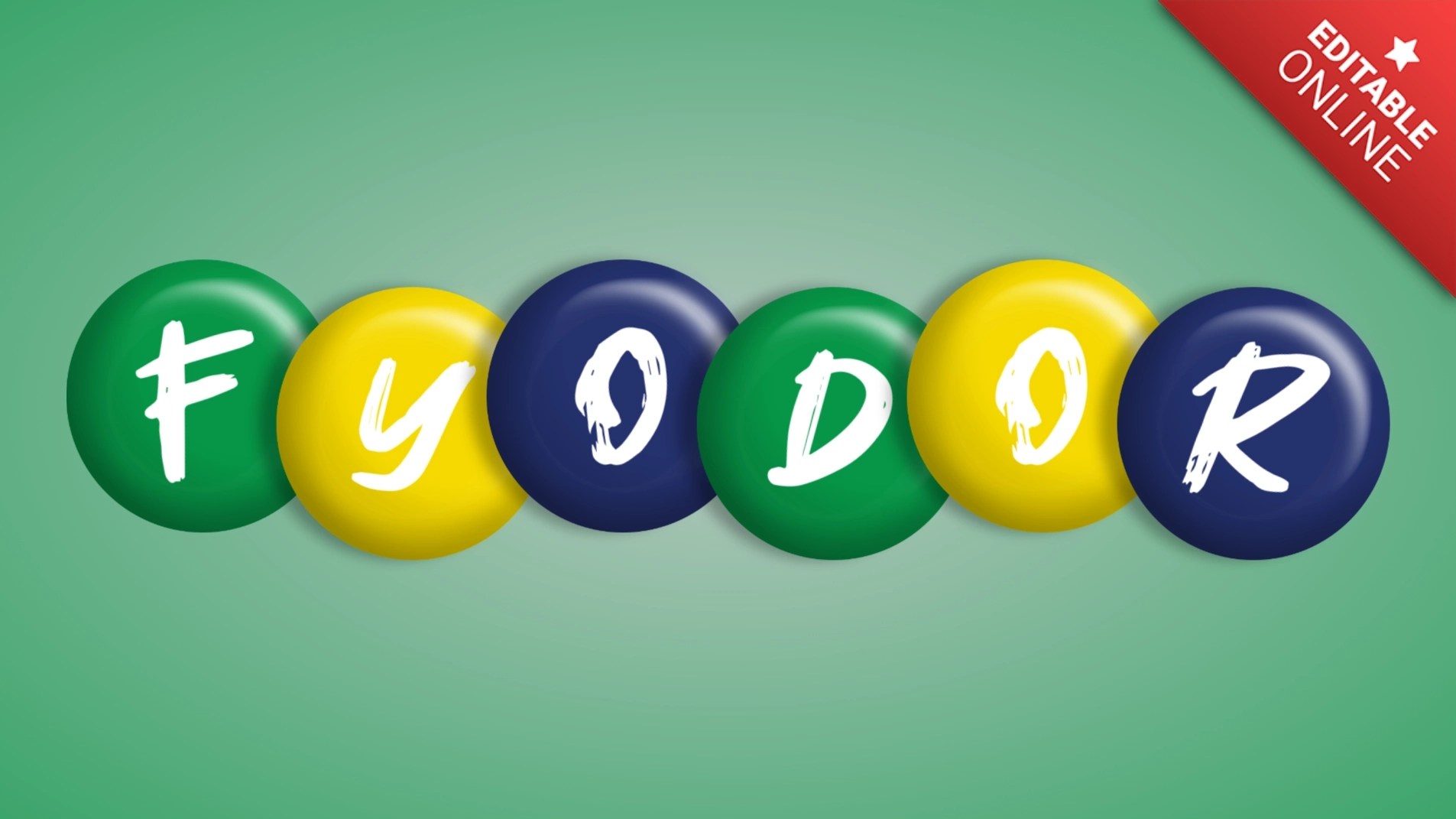 Fyodor Brazil Flag Editable Text Effect Generator