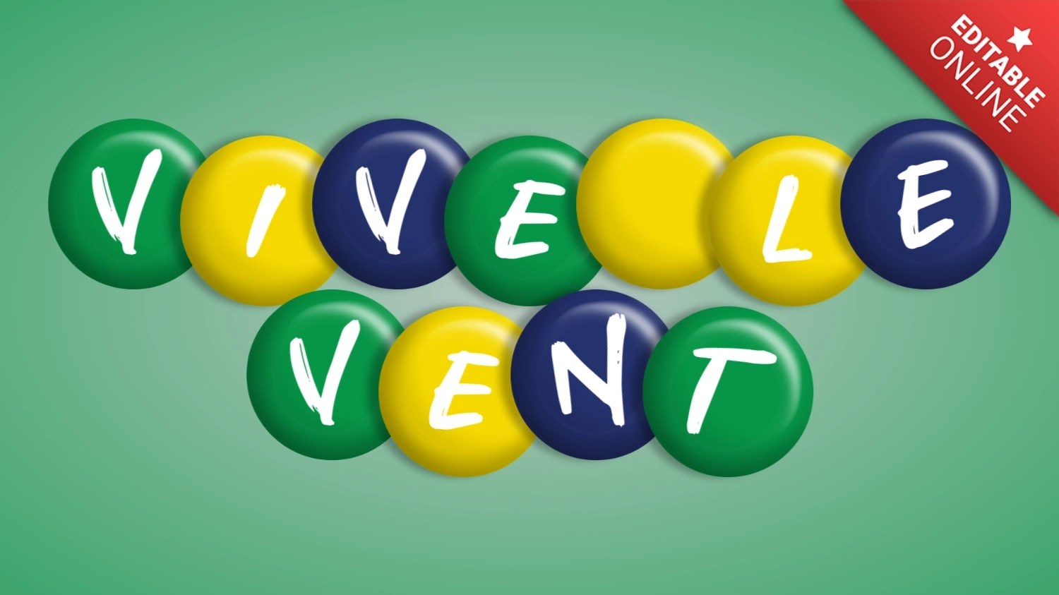 Vive Le Vent Brazil Flag Editable Text Effect Generator