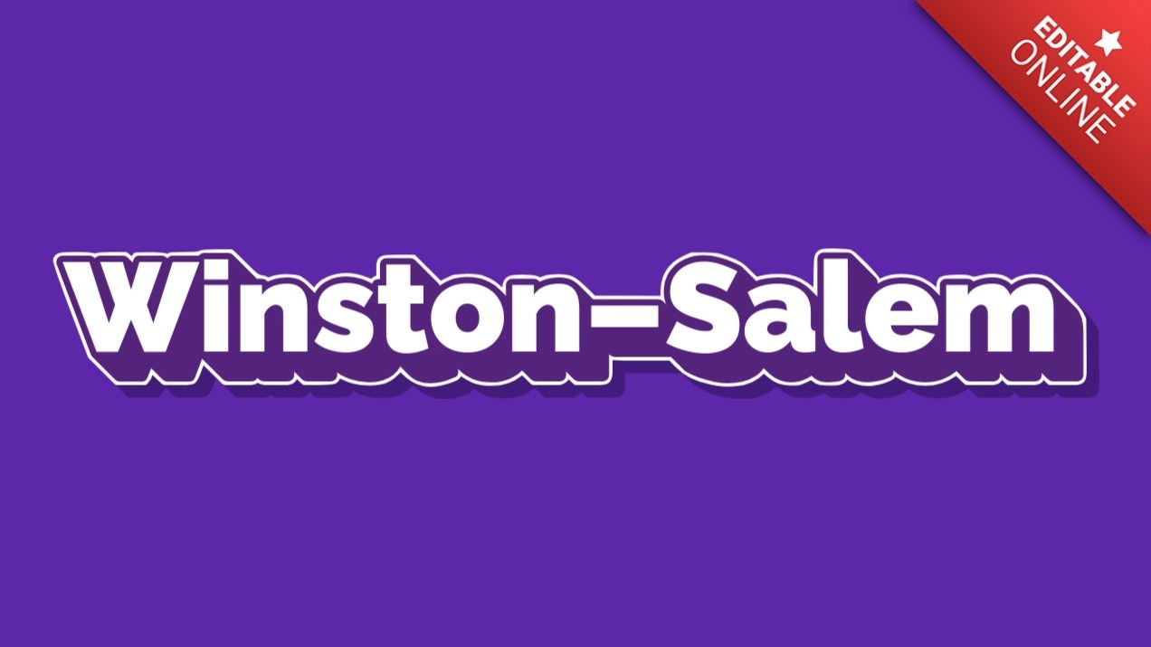 WinstonSalem Purple 3D Depth Text Effect Generator