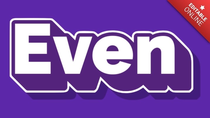 Even | Purple 3D Depth | Text Effect Generator