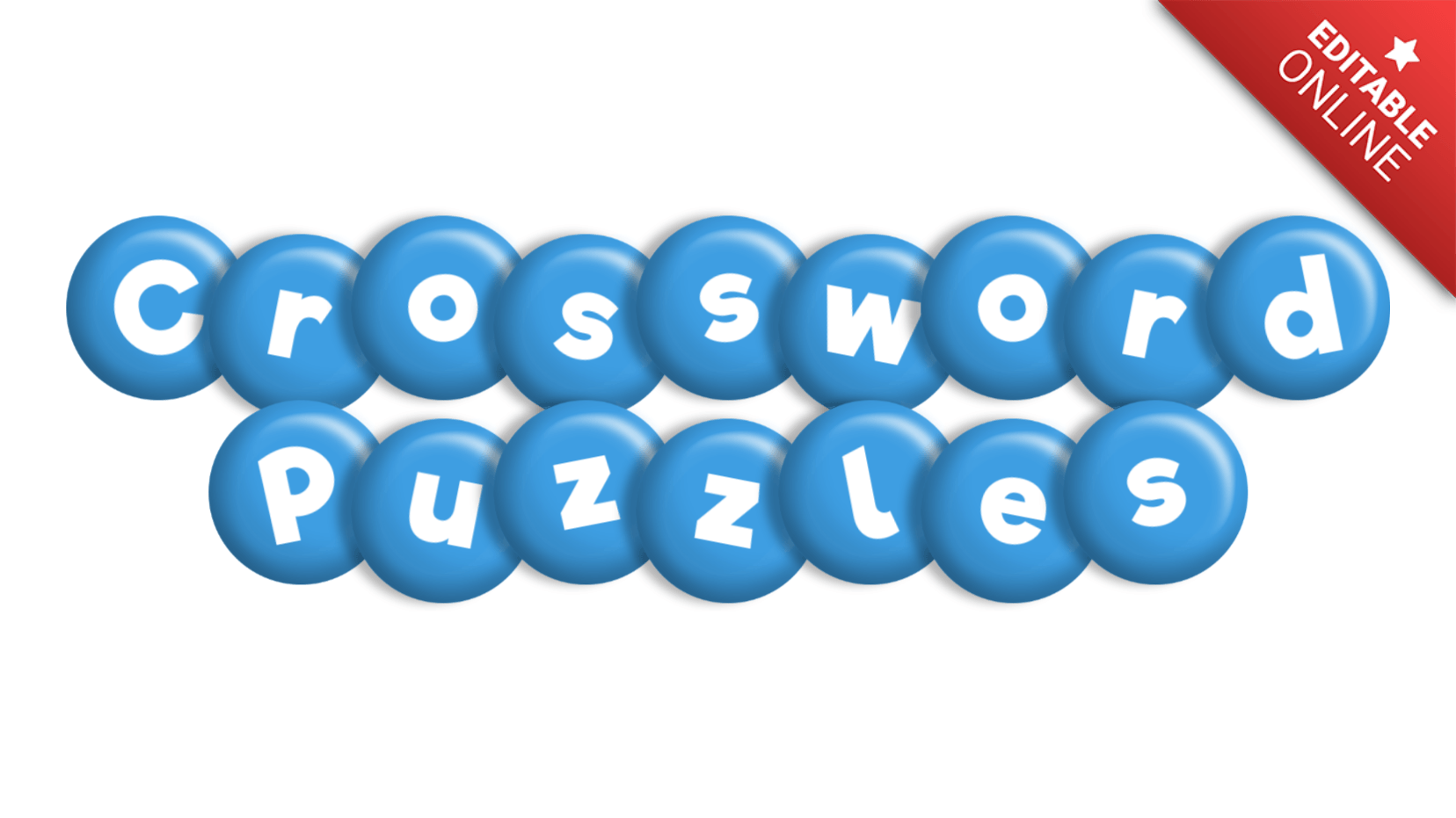Crossword Puzzles Style On Blue Candies Text Effect Generator